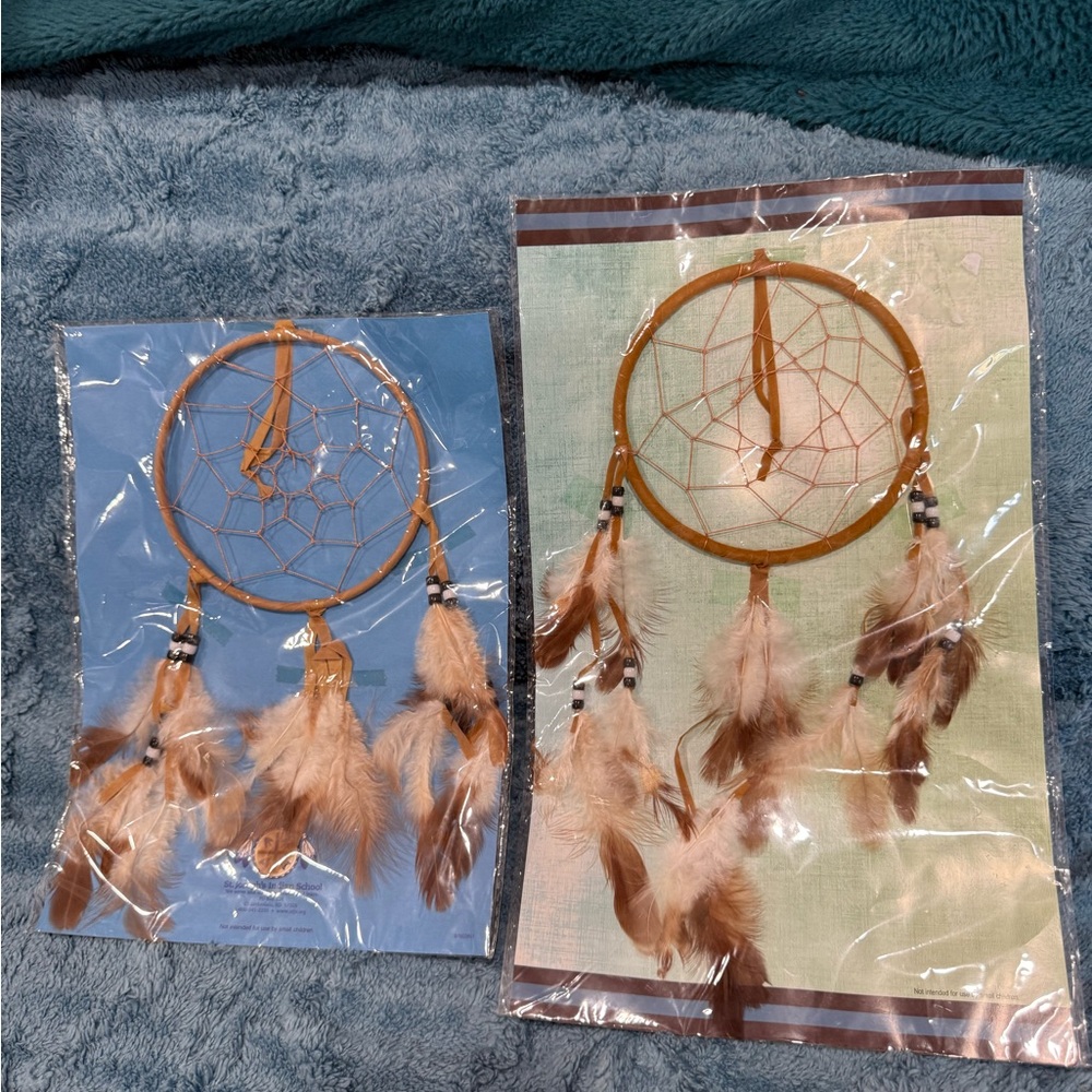St. Joseph’s Indian School Sioux Feather Dreamcatcher Wall Hanging - Set of 2